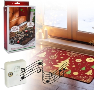 Spetebo Teppichunterlage Weihnachtsmusik Türmatten Sensor mit 2 Liedern - 34x24 cm, (Anzahl, 1-St, Stück), spielt 2 verschiedene Weihnachtslieder
