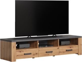 Lowboard >Follow< in Artisan Eiche Melamin - 180x43x50 (BxHxT)