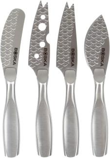 Boska Käsemesser-Set Mini Monaco+, 4-tlg, Käsemesser, Käseschneider, Edelstahl, Silber, 16 cm, 307096