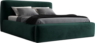 Polsterbett LUMO 90x200 ohne Matratze mit Bettkasten und Lattenrost. Farbe: Dunkelgrun 10