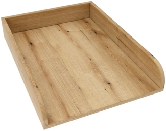 regalik Wickelaufsatz Universal, Wickeltischaufsatz für Kommoden in beliebiger Breite, Abnehmbar Wickelkommode aufsatz, Abgerundeten Frontplatten, Oak, 72x54 cm