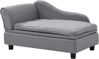 Vente-unique - Tierecksofa mit Stauraum - 76 x 45 x 42 cm - Grau meliert -- BARAMITA
