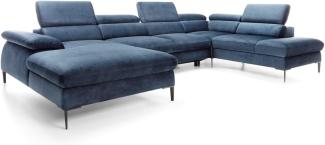 Designer Sofa Miriam mit Schlaf- und Klappfunktion Links