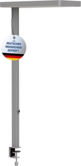 MAUL LED-Tischleuchte MAULjuvis, silber, mit Klemmfuß