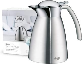 Alfi Isolierkanne Gusto TT, Iso Kanne, Kaffeekanne, Doppelwandig, Edelstahl mattiert , 0. 4 L, 3527. 205. 040