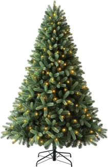 Dehner Künstlicher Weihnachtsbaum Amerikanische Rotfichte Stellan mit LED/Ständer, 210 cm, Ø 149.9 cm