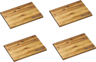 Neustanlo | Großes Holzbrett Set | Akazie | vielseitig für Frühstück & Schneiden | XL-Größe für extra Komfort | ideal für Brotzeit