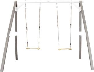 Wooden swing with Axi Seats gray playground