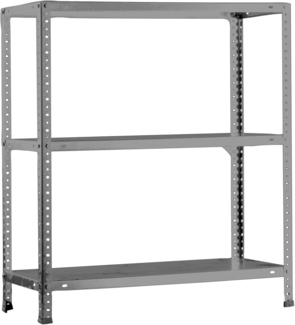 Simon Rack Schwerlastregal, 1000 x 800 x 300 mm, Bis 100 kg Belastbar, 3 Verstellbare Ablagen, Kellerregal, Lagerregal, Grau- Comfort