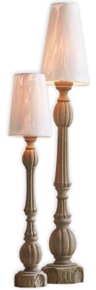 Mirabeau Tischleuchte Tischlampe 2er Set Tori creme/braun