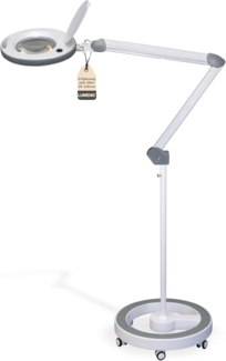 Lumeno Lupenlampe 851X dimmbare LED-Lupenleuchte, 152 mm kristallklare Linse, LED fest integriert, Kaltweiß, 6500 K