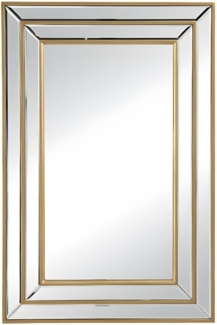 Spiegel BAKOU - Rahmen aus Eukalyptusholz - H. 90 cm - Goldfarben