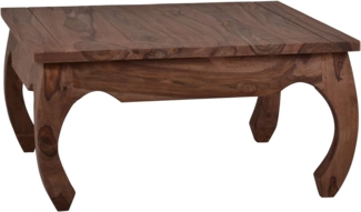 MiaMöbel Opium Couchtisch Colombo Natur 80x80cm Massivholz Teak Kolonialstil Indien Indisch