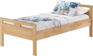 Massivholzbett Überlänge Seniorenbett Buche 90x220 Einzelbett hohes Bett V-60.74-09-220 ohne Zubehör