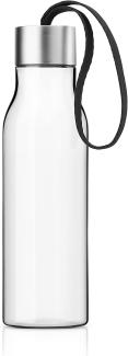 Eva Solo Trinkflasche, Sportflasche, Wasserflasche, Flasche, Trinken, BPA-freier Kunststoff/ Edelstahl/ Silikon/ Polyester, Schwarz, 500 ml, 503022