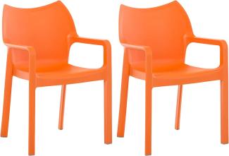 2er SET Stapelstuhl DIVA orange