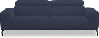 DOMO Collection Cunelli 2,5 Sitzer, Sofa mit Rückenfunktion, Garnitur mit Relaxfunktion, dunkelblau, 238 x 104 x 79 cm