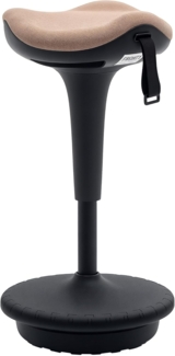 HOMCOM Schreibtischstuhl mit Schwenkfunktion, ergonomisch, höhenverstellbar 68,5-83,5 cm (Drehstuhl, 1 St), für Büro und Arbeitszimmer, Braun