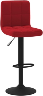 vidaXL Barhocker Weinrot Samt 334300