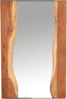 Marrakesch Orient & Mediterran Interior Spiegel Spiegel Aduial 90 cm – Wandspiegel mit Naturholzrahmen Modern & massiv (1-St), Handarbeit