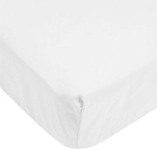 TROIS KILOS SEPT - Matratzenschoner für Babys, 70x140 cm – Matratzenschoner aus Frottee, wasserdicht – Öko-Tex®-zertifiziert – antibakteriell und saugfähig – Behandlung SANITIZED – Weiß
