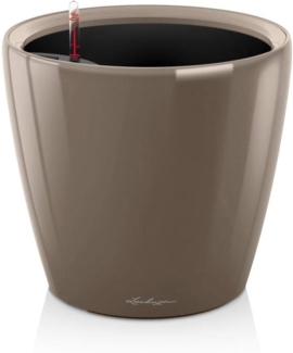 LECHUZA CLASSICO Premium LS 50 taupe hochglanz 16105, 49. 5x49. 5x46. 5 cm