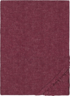 biberna Spannbetttuch , burgunder, 1x 180x200 cm - 200x200 cm