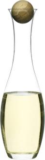 Elegante Glas Karaffe mit Eichenholzstopfen – 1 Liter