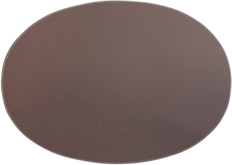 Leder Tischset, Lederunterlage KANON oval, taupe
