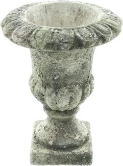 Amphore "Stone" aus Steingut in Stein Optik, Pflanztopf, Blumenkübel, Gartendeko für Draußen, Pflanzgefäß, Blumentopf