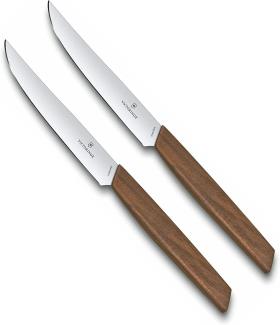 Victorinox Swiss Modern Steakmesserset Nussbaumholz 2 tl Küchenmesser