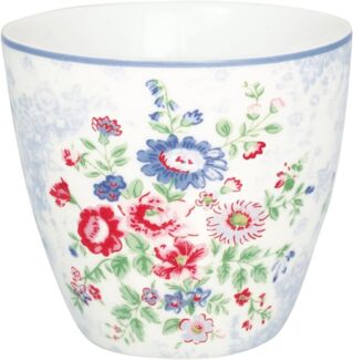 Greengate Becher Ailis Latte Cup white 0,35 l, Steinzeug