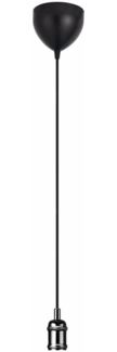 Nordlux Avra Pendelaufhang E27 schwarz Textilkabel 200cm