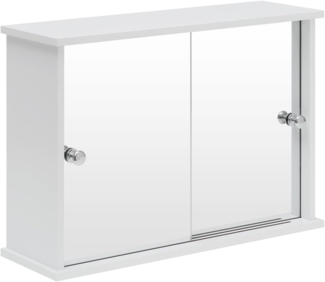 EUGAD Spiegelschrank (1-St) mit Ablage, aus Holz 56 x 36 x 14 cm, weiß