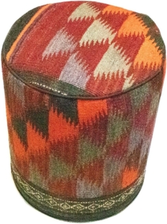 Sonderform,XS / 80 cm Ø Rund & kleiner,Mehrfarbig,Patchwork,Schurwolle,Afghanistan
