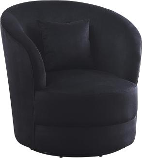 Atlantic Home Collection Sessel Colin, 360Grad, Polyester, Schwarz, BxTxH: 84cm x 85cm x 84 cm