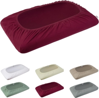beties Kissenbezug BasicSoft, (1 Stück), Premium Feinjersey Nackenstützkissen-Spannbezug 40x70 cm wein-rot