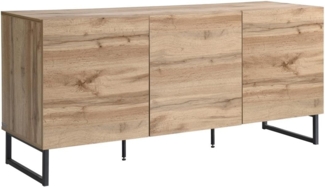 Vente-unique - Sideboard mit 3 Türen - Holzfarben - CEVANIA