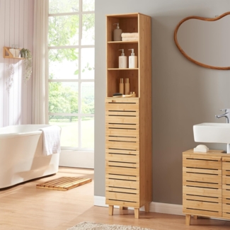 Hochschrank Epind 180x33x30 cm Bambus [en. casa]