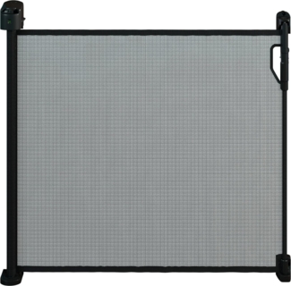 Gaterol Active Pro Schwarz – Schickes ausziehbares Treppenschutzgitter und Türschutzgitter Rollo mit Quick Pass und Verschlussautomatik bis 120cm