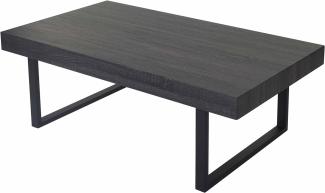 Mendler 'Kos T576' Couchtisch, FSC-zertifiziert, dunkle Metall-Füße, Schwarze Eiche-Optik, 40 x 110 x 60 cm