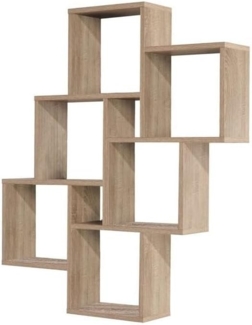 LAURIO II Eiche Sägerau Nb. Wandregal Stufenregal Hängeregal Wandboard Regal FMD