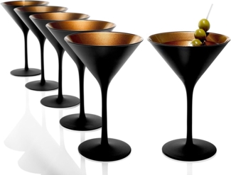 Stölzle Lausitz ELEMENTS Cocktailschale Schwarz-Bronze 6er Set - A