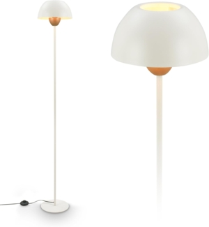 BRILONER - Stehlampe mit Fußtaster, E27 Fassung, max. 10W, Leselampe, Wohnzimmerlampe, Schlafzimmer Deko, Deckenfluter, Standleuchte, Stehleuchte, 25x156,5 cm (DxH), Coffee