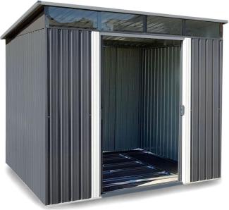 osoltus Metall Gerätehaus Pultdach Geräteschuppen 238cm x 238cm 5,6m²