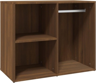 Kleiderschrank, Holzwerkstoff, braun Eichen-Optik, 80 x 40 x 65 cm