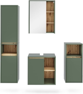 Badmöbel-Set Viola Grün/Artisan 4 Teile Vicco