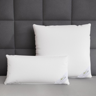 BettwarenShop 3-Kammer-Kissen Premium, Aussen 90% Daunen, 10% Federn, 80x80 cm