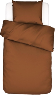 Essenza Minte Leather Brown Bettwäsche 135x200 cm + 80x80 cm
