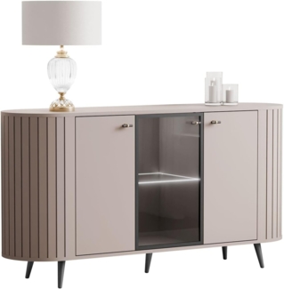 Lookway Kommode ELODIE 3D mit LED-Beleuchtung und gefrästen Fronten